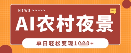Deepseek制作农村夜景视频，一条视频点赞20W+，单日变现数张-恒屹网络轻创终点站