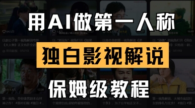 用AI做第一人称独白影视解说，手把手教学，保姆级教程-恒屹网络轻创终点站