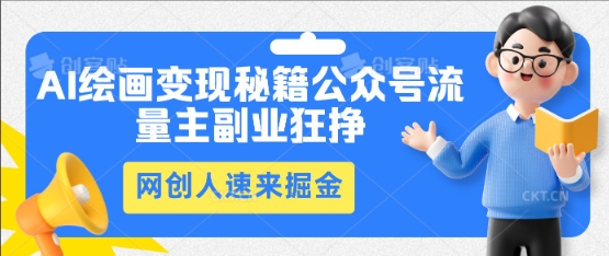 AI绘画变现秘籍：公众号流量主副业狂挣，网创人速来掘金-恒屹网络轻创终点站