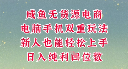 咸鱼无货源电商，多种运营方式，带你从零到一拿结果，可做代运营，也可软件一键发布【揭秘】-恒屹网络轻创终点站
