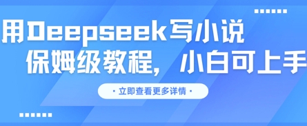 用Deepseek写小说，保姆级教程，小白可实操-恒屹网络轻创终点站